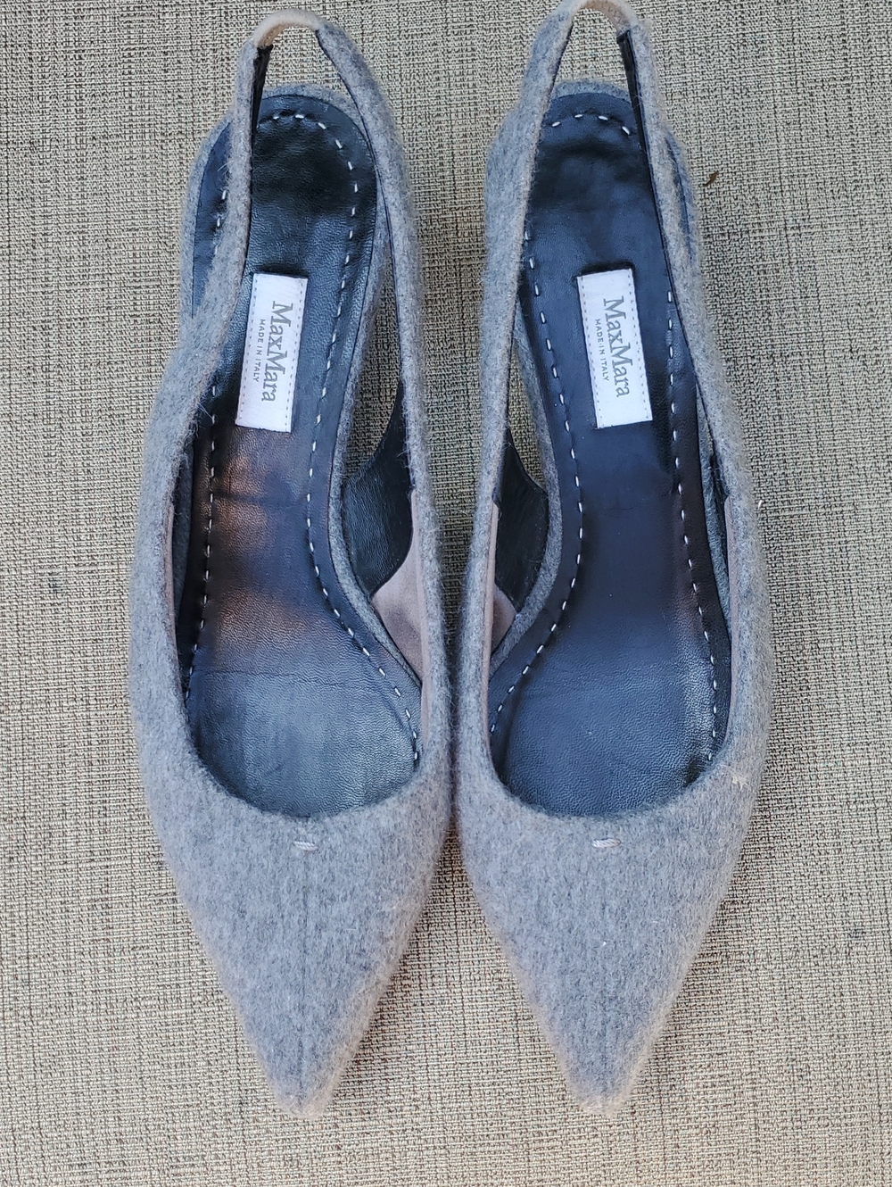 MaxMara Wool Slingback With Kitten Heel